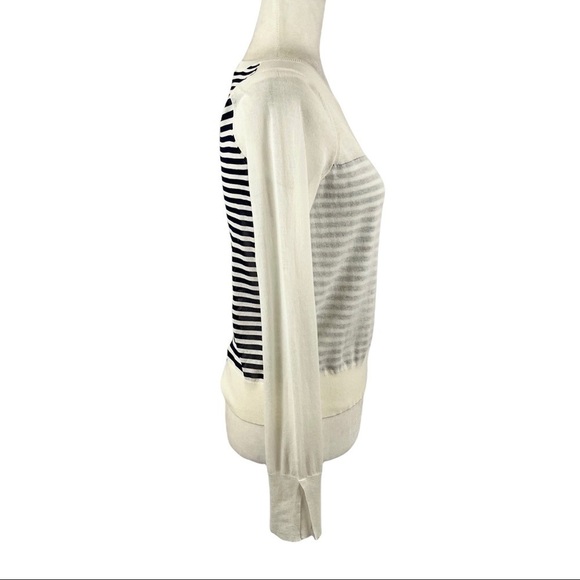 WHITE + WARREN Light-knit Nautical stripe Long Sleeve - Picture 4 of 13